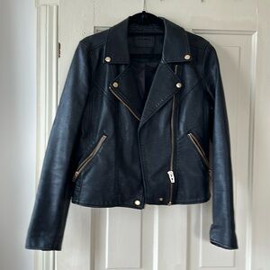 Vegan leather moto jacket